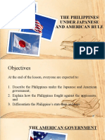 PHILIPPINES UNDER JAPANESE AND AMERICAN RULE