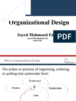 Organizational Design: Sayed Mahmood Fazli