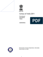 Provisional Population Totals 2011 Karnataka Report