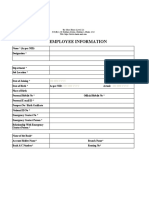 3. Employee Information Form
