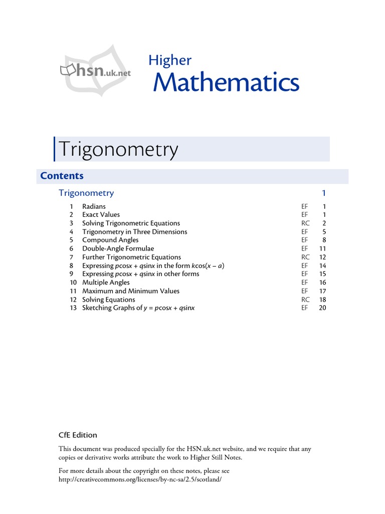 Trigonometry | PDF