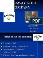 Callaway Golf Company: Presented by Deepak S S2 Mba