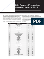 White Paper - Productive Innovation Index - 2014