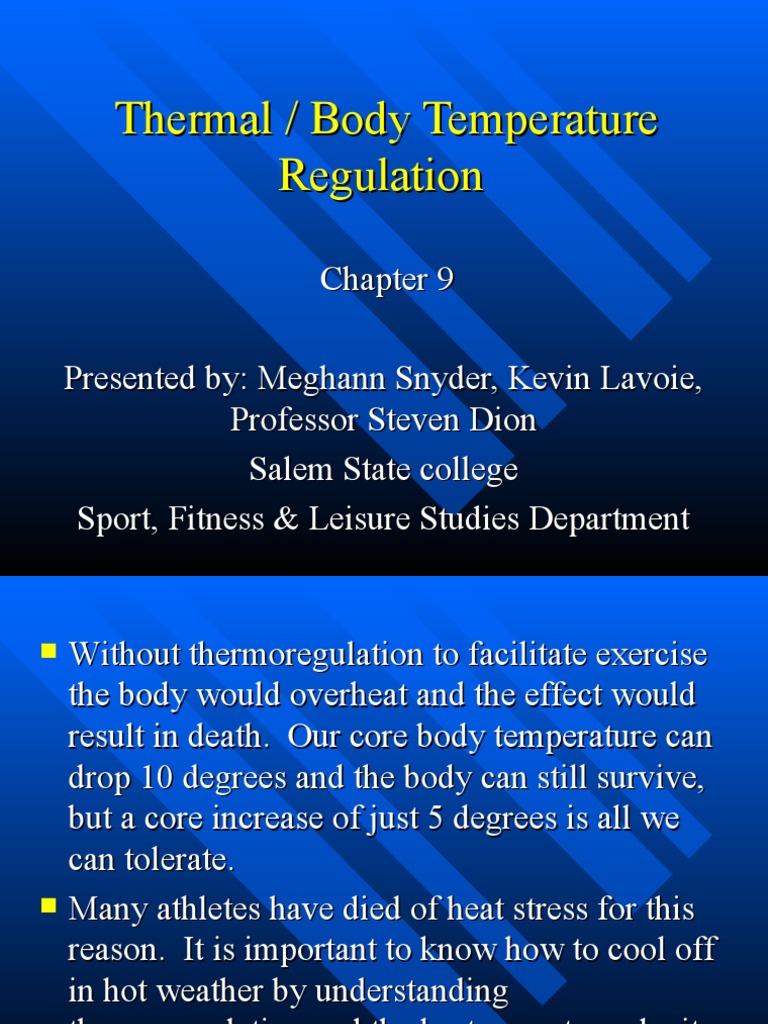 Body Temperature Regulation in Sports | PDF | Heat Transfer ...