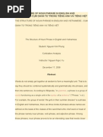 Download The Structure of Noun Phrase in English and Vietnamese by lulumi112103 SN56947800 doc pdf