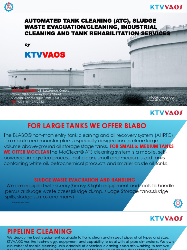 Presentation For INDUSTRIAL Cleaning Services PHRC | PDF | Pipeline ...
