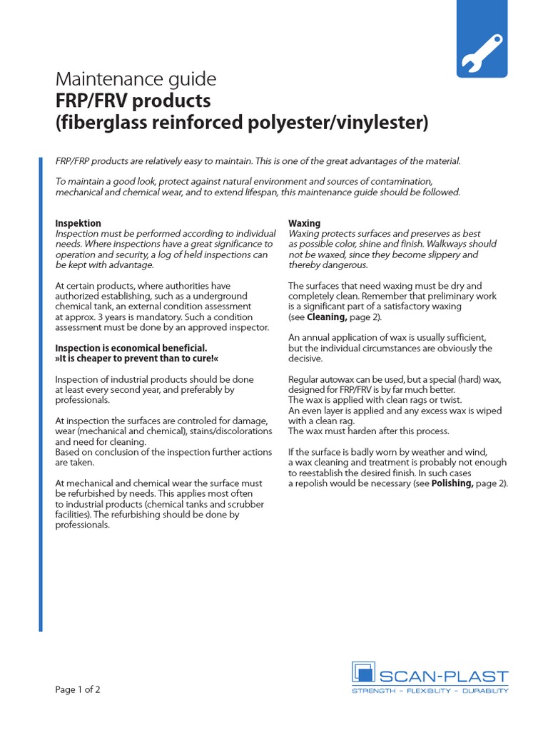 FRP/FRV Products (Fiberglass Reinforced Polyester/vinylester) | PDF ...