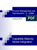 Process Management and Improvement - 2 - CMMI: Lecture # 40