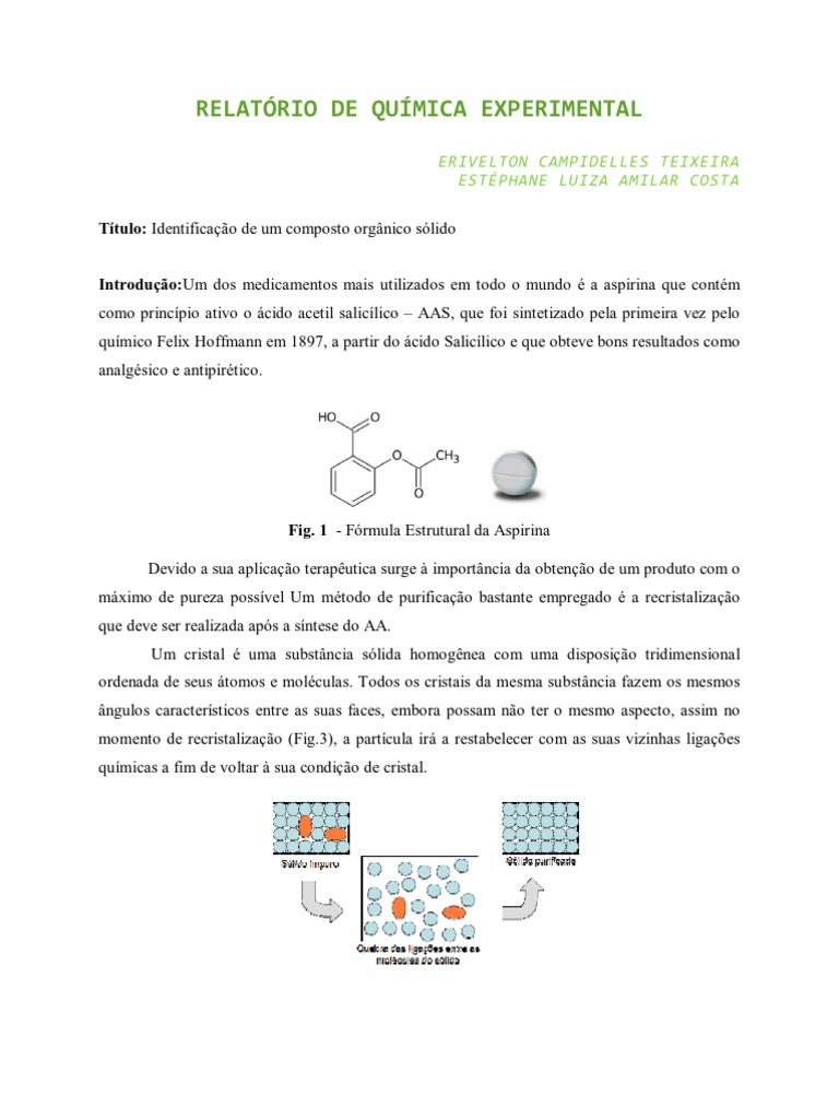 Como Fazer Um Relatorio De Quimica Aula Pratica