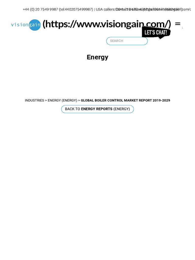 Global Boiler Control Market Report 20192029 Visiongain PDF