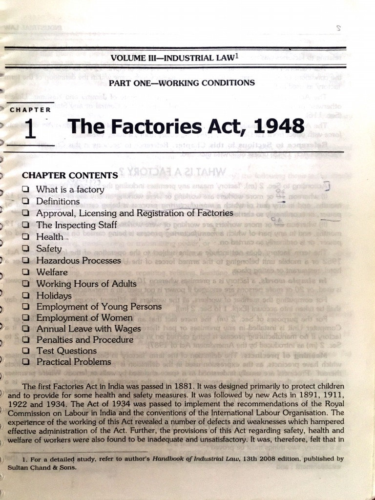 Factories Act PDF