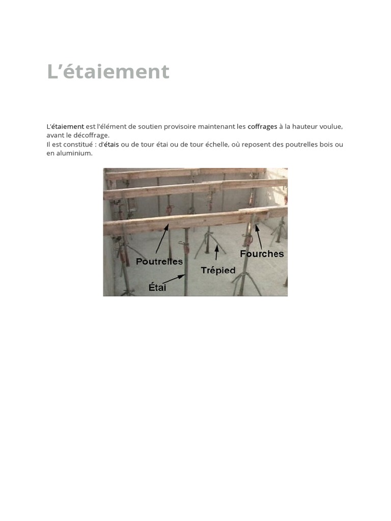 L'étaiement | PDF | Maison et jardin