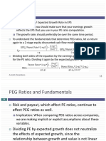 II. PEG Ratio: EPS Payout Ratio (1+g) 1 (1+g) (1+r) " # $ % & ' R-G + EPS Payout Ratio (1+g) (1+g) (R-G) (1+r)