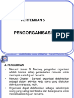 Pengorganisasian: Pertemuan 5