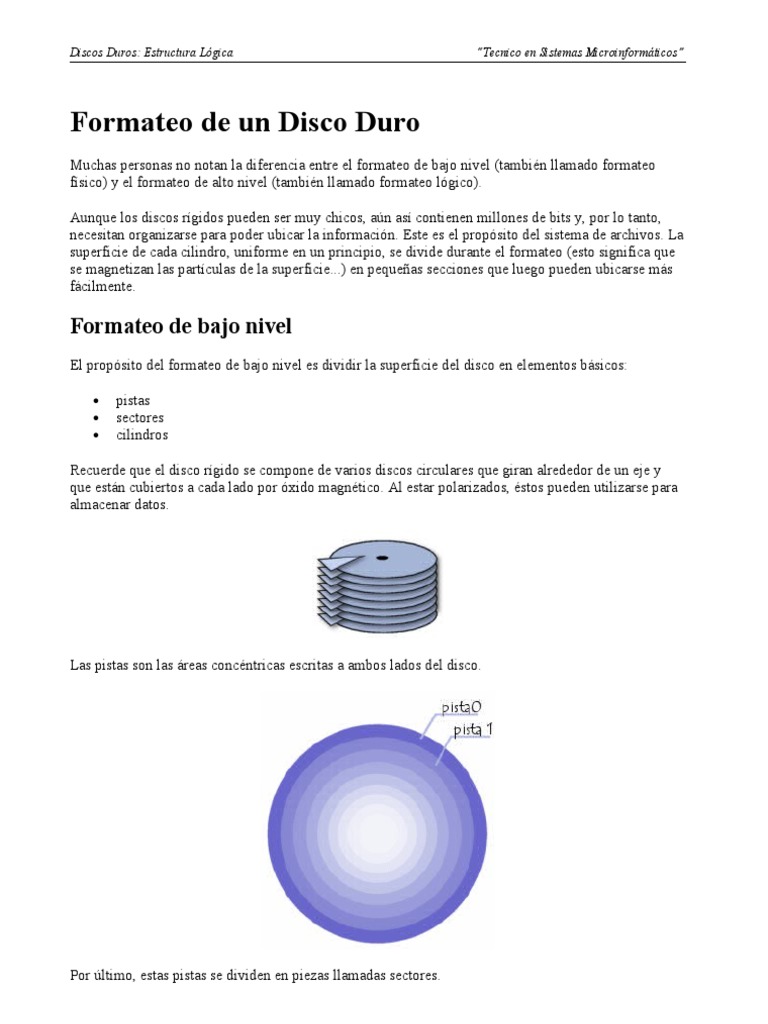 Estructura Lógica Del Disco Duro | PDF | Archivo de computadora ...
