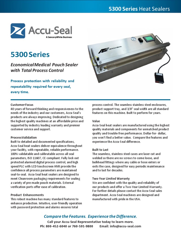 Accu-Seal 5300 Medical Heat Sealers | PDF