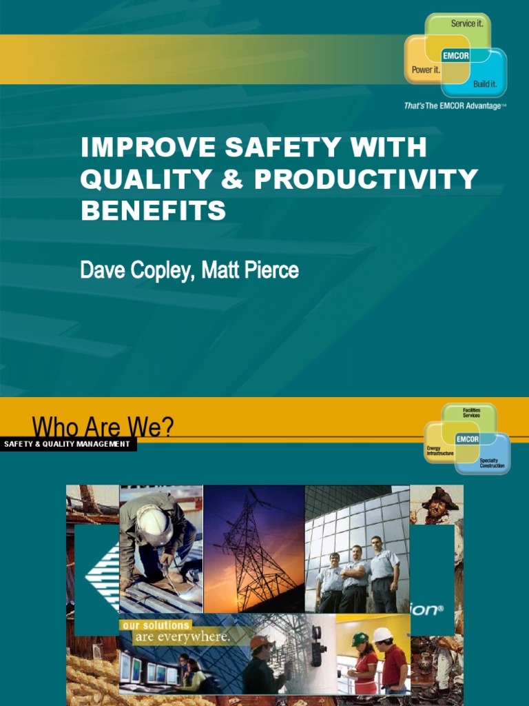An Integrated Approach To Delivering Quality Safety and Productivity PDF