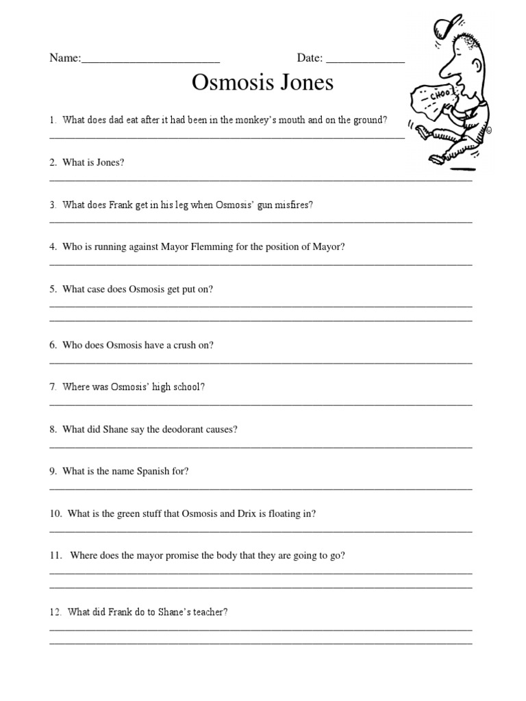 Osmosis Jones: Name: - Date | PDF, image size:768x1024