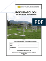 Buku Panduan Praktikum Agroklimatologi 2022
