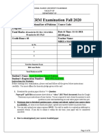 MID TERM Examination Fall 2020