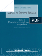 Manual de Derecho Procesal. Tomo 2 - Fernando Orellana Torres