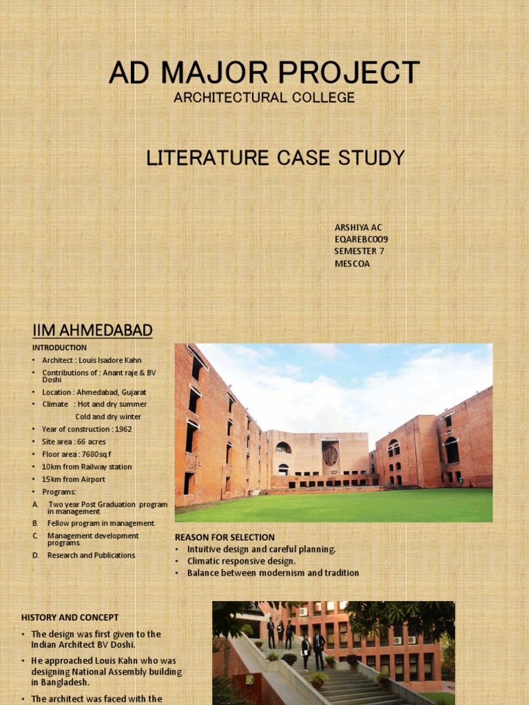 IIM Ahmedabad: Architectural Case Study | PDF | Dormitory | Classroom