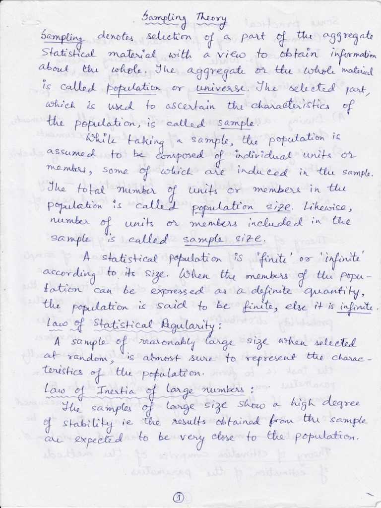 Sampling Theory | PDF