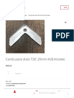 Canto para Duto TDC 25mm #18 Arcotec - Ar-Cotec - Cantos e Acessórios para Ar Condicionado