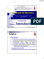 Enhanced Oil Recovery: Syllabus