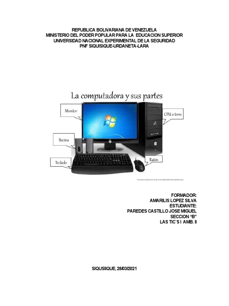 Partes de una Computadora Moderna | PDF | Hardware de la computadora ...
