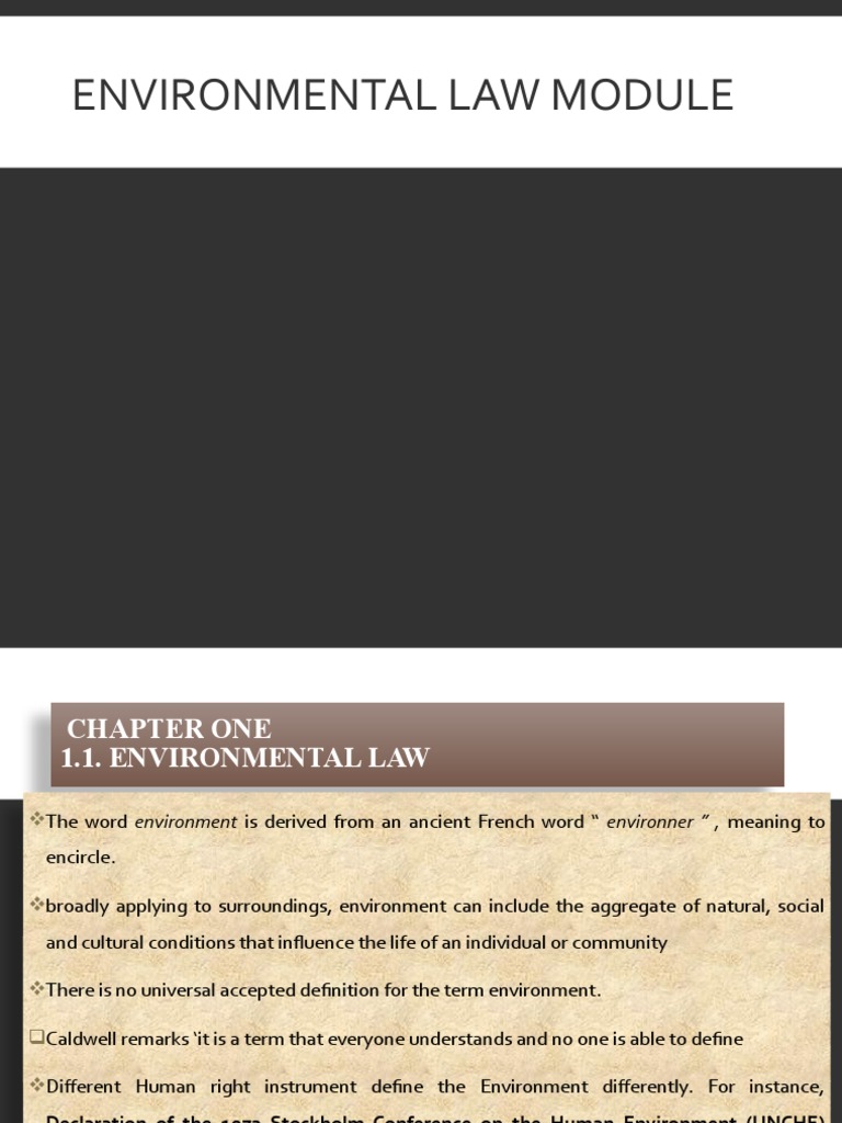 Environmental Law | PDF | Sustainability | Environmental Impact Assessment