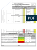 Sistema de gestión ambiental - Matriz de identificación de aspectos e impactos ambientales