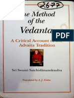 The Method of The Vedanta A Critical Account of The Advaita Tradition