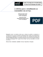 Análise da Qualidade no Atendimento ao Cliente