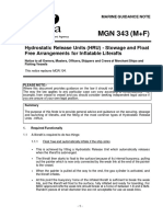 MGN 343 (M+F) : Hydrostatic Release Units (HRU) - Stowage and Float Free Arrangements For Inflatable Liferafts