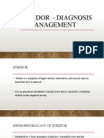 Stridor - Diagnosis & Management