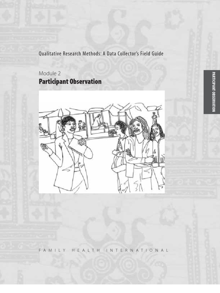 Participant Observation Qualitative Research Methods A Data Collector