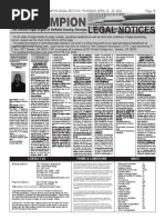 The Champion Legal Ads: 04-14-22 | PDF | Request For