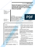 NBR 8602 Mistura de gases ou vapores com ar, conforme seu interstício máximo experimental seguro