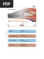 19, International Financial Reporting Standards-I Paper: 02, Accounting & Financial Analysis