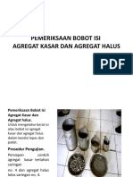 Pemeriksaan Agregat (Bobot Isi Ag - Kasar Dan Ag - Halus)