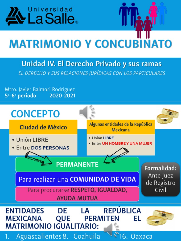 Matrimonio y Concubinato PDF