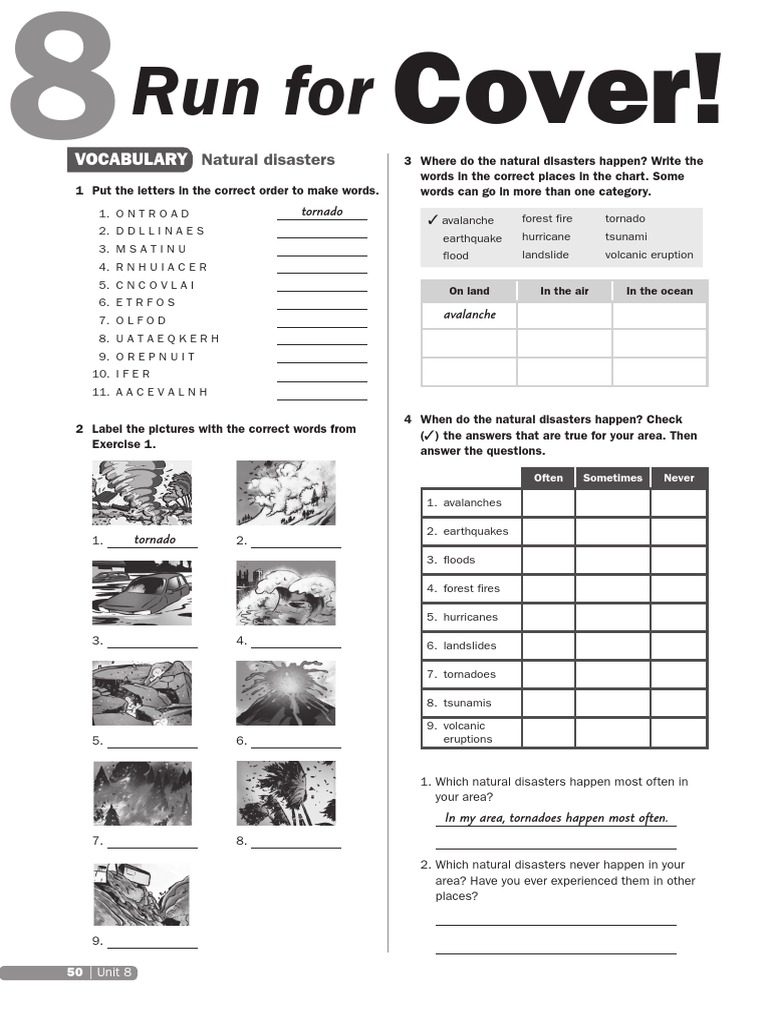 Natural Disasters Vocabulary Guide | PDF | Natural Disasters
