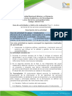 Guía de actividades y rúbrica de evaluación Unidad 2 - Fase 3 - Análisis territorial de los servicios socioambientales