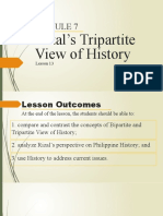 Rizal's Tripartite View of History and the Role of Education