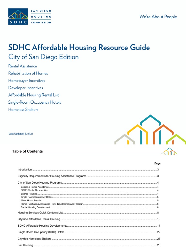 San Diego Affordable Housing Guide | PDF | Section 8 (Housing) | Owner ...