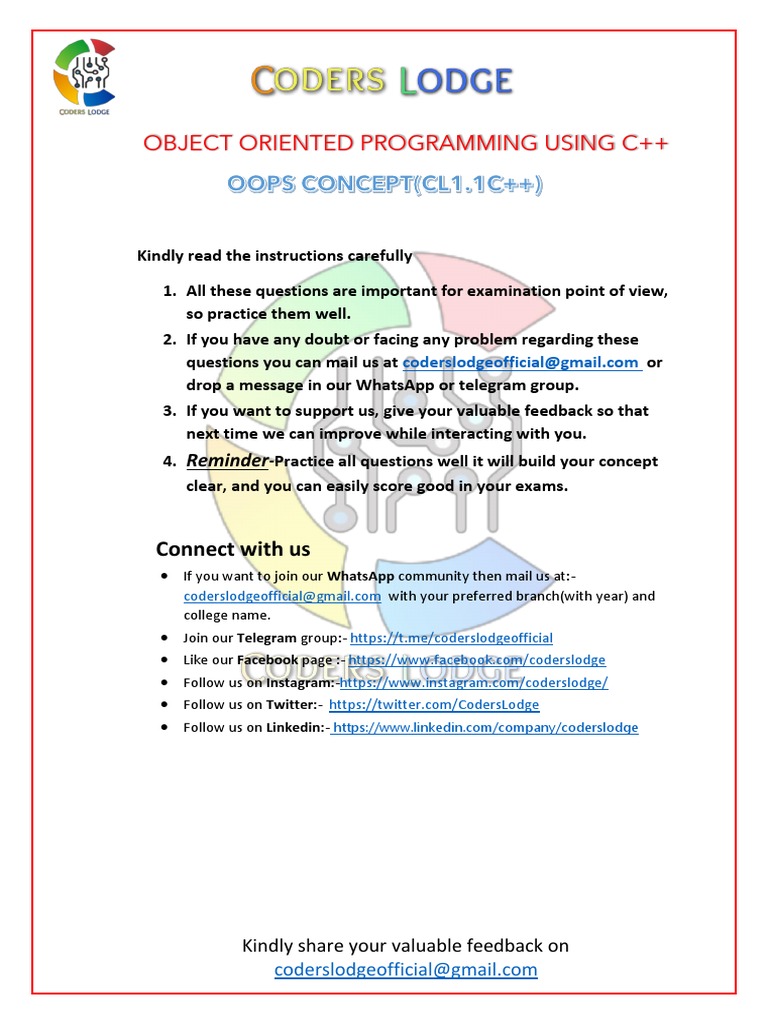 C++ Output Based Questions - Set 2 CL1.1C++ | PDF | C++ | Namespace