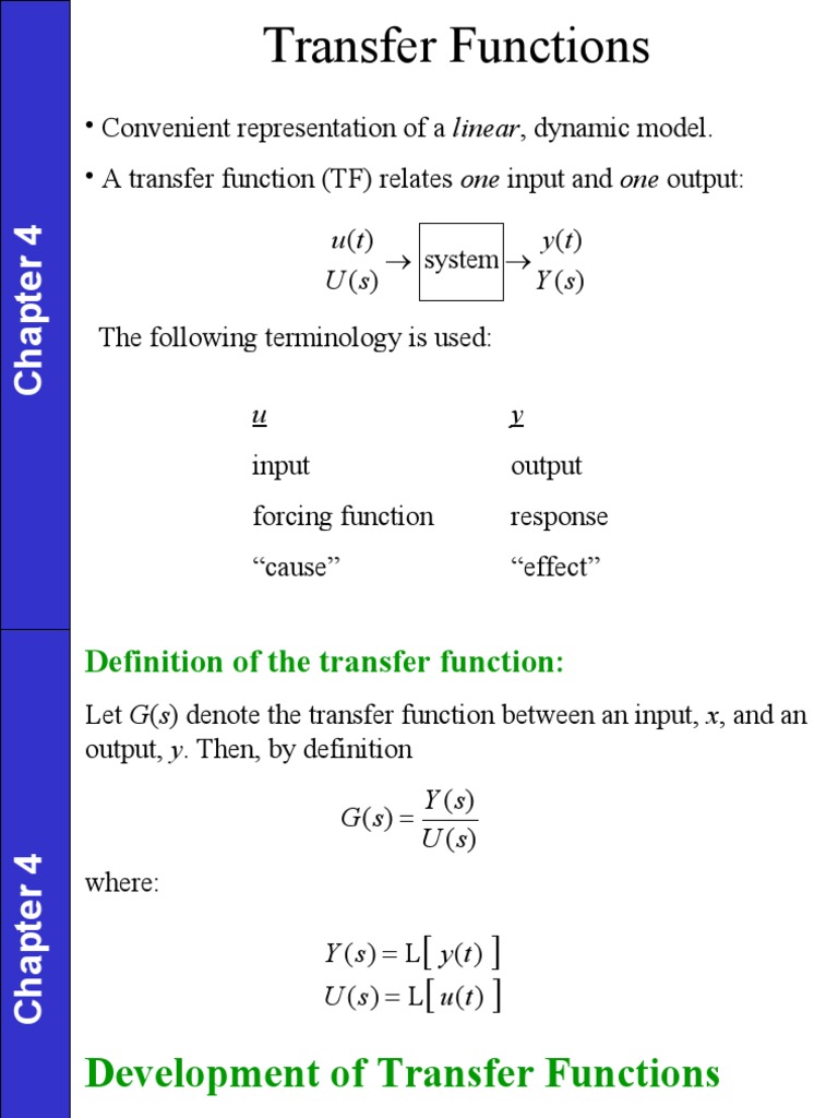 Lecture 3 - Transfer Function | PDF | Steady State | Function (Mathematics)