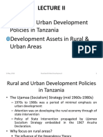 Rural and Urban Development Policies in Tanzania Development Assets in Rural & Urban Areas