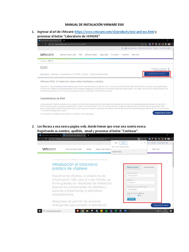 MANUAL DE INSTALACIÓN VMWARE ESXI | PDF | V Mware | Desarrollo de software